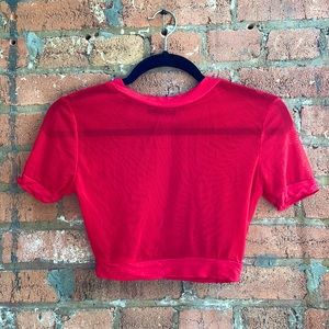 Mesh cropped top